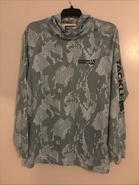 Hook & Tackle Men's Camo Performance Hooded Shirt - Light Green